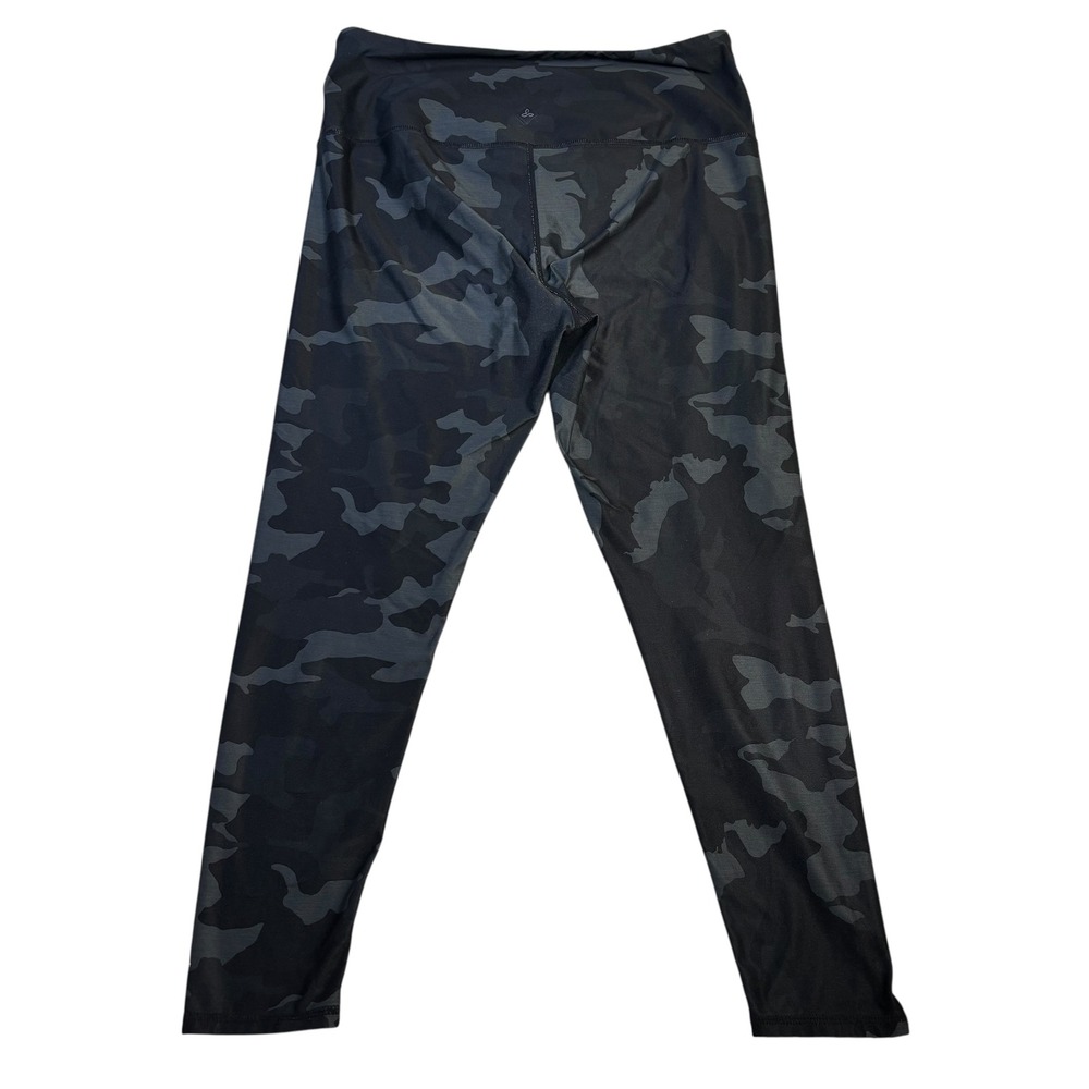 Prana‎ Womens XL Camouflage High Rise Leggings Black Charcoal 1963771 Recycled - Picture 2 of 10